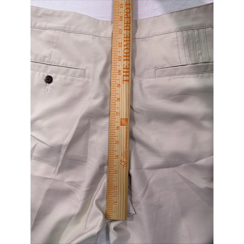 Adidas Pants Men 34x32 CREAM  Straight Golf Flat Front  Climacool PERFORMANCE